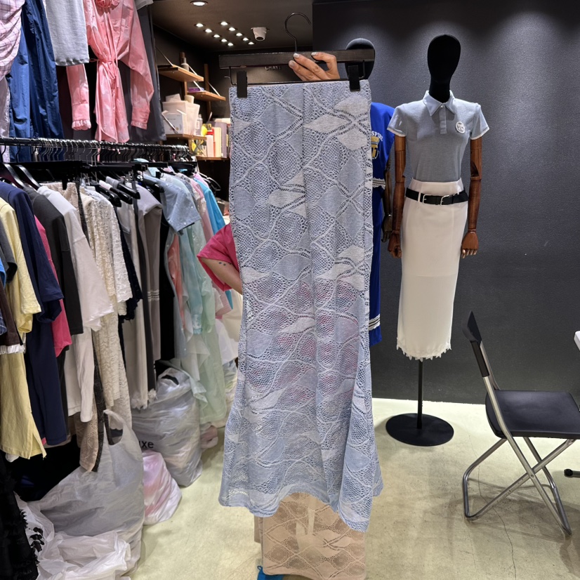 CHAVI直郵韓國代購㊣女裝新品熱賣時尚人氣休閑25春夏推薦長裙CHAVI長裙