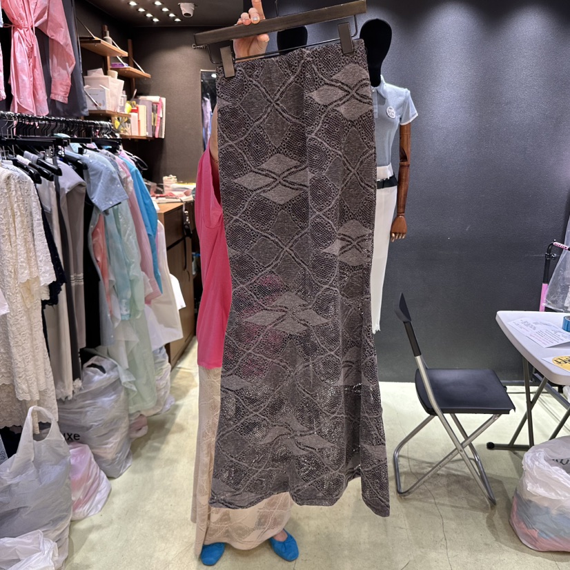 CHAVI直郵韓國代購㊣女裝新品熱賣時尚人氣休閑25春夏推薦長裙CHAVI長裙圖色2