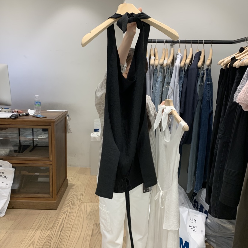 OURIN韓國直郵㊣東大門實拍女裝新款推薦休閑吊帶背心不含內搭OURIN吊帶/背心