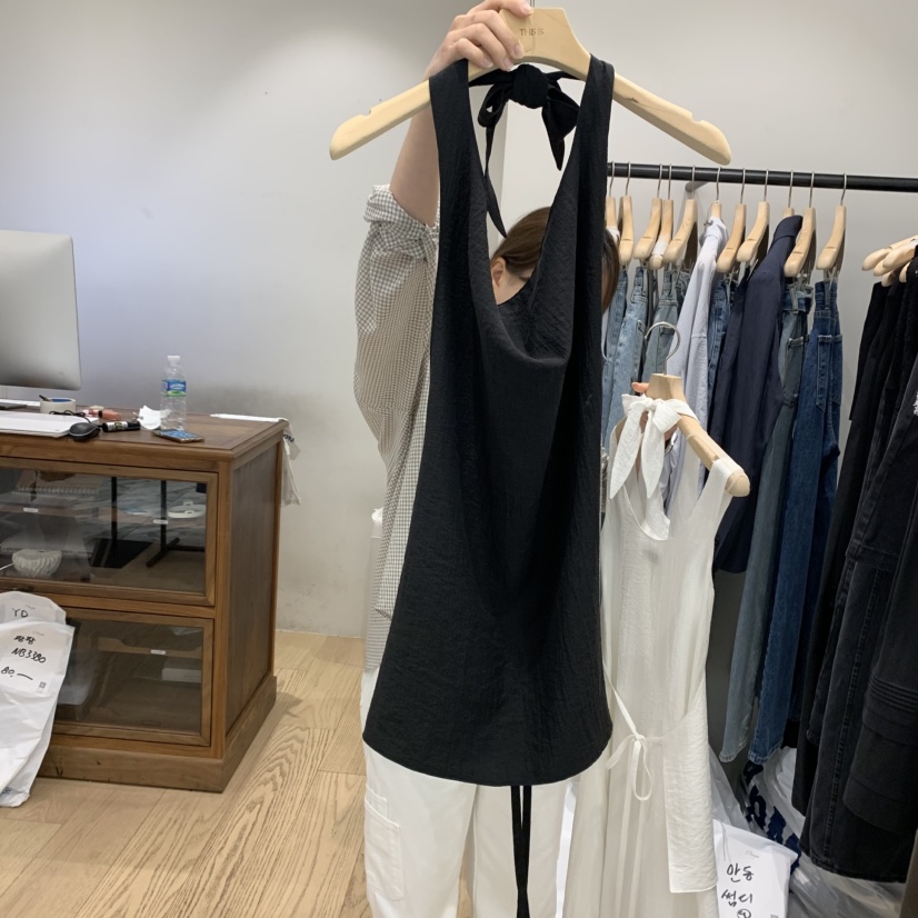 OURIN韓國直郵㊣東大門實拍女裝新款推薦休閑吊帶背心不含內搭OURIN吊帶/背心