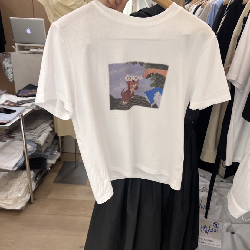 VILLABUTTON直郵韓國代購㊣女裝新品休閑時尚推薦熱賣25春夏T恤VILLABUTTONT恤圖色2