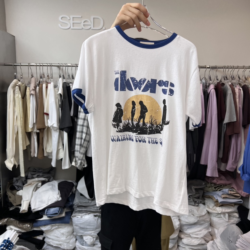 LEESEED-A韓國㊣直郵東大門代購女裝新品時尚熱賣推薦人氣T恤SEeD/LEESEEDT恤圖色1