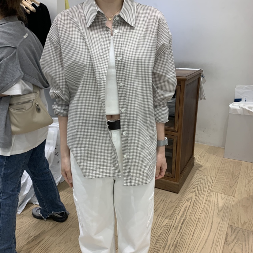 OURIN直郵韓國代購㊣女裝新品休閑熱賣25春夏人氣襯衫蕾絲衫OURIN襯衫/蕾絲衫圖色2