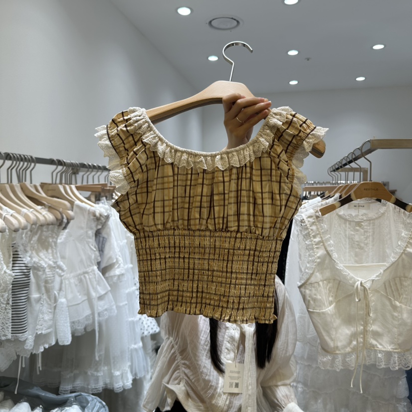 RE STYLE-Q直郵韓國代購㊣女裝新款25春夏推薦休閑吊帶背心RE STYLE吊帶/背心