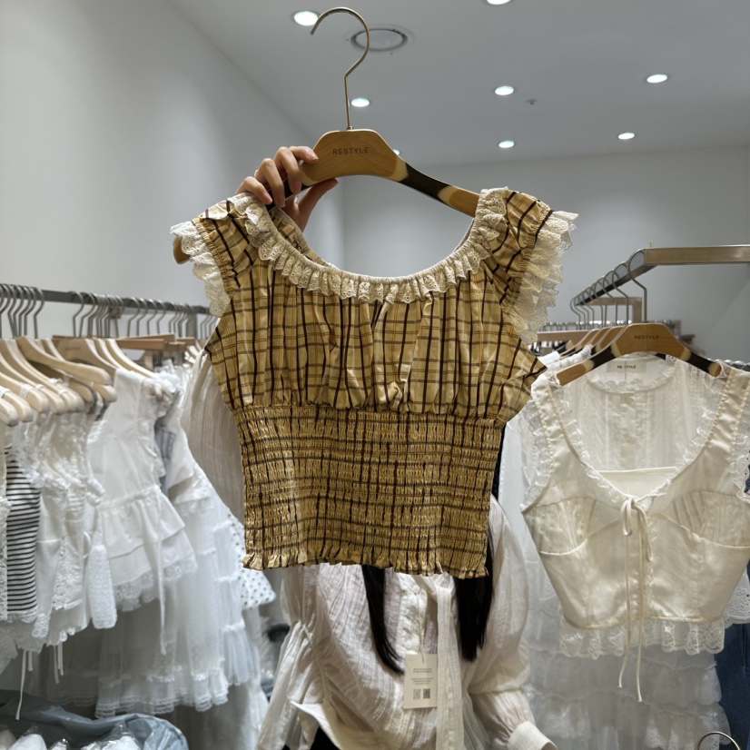 RE STYLE-Q直郵韓國代購㊣女裝新款25春夏推薦休閑吊帶背心RE STYLE吊帶/背心圖色2