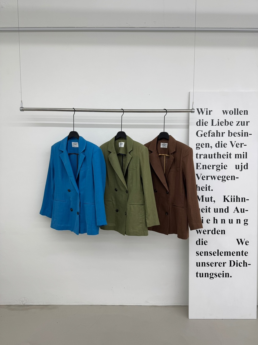 RED-A韓國㊣直郵東大門代購女裝新款人氣熱賣夾克亞麻寬松RED-A夾克