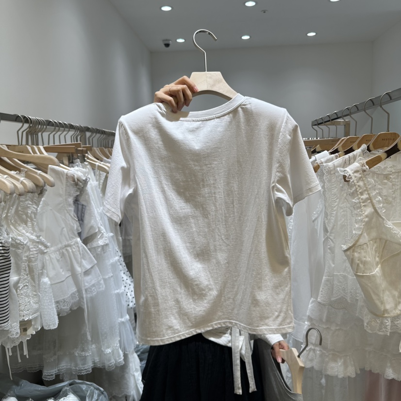 RE STYLE-Q韓國直郵㊣東大門實拍女裝新品休閑25春夏熱賣T恤RE STYLET恤