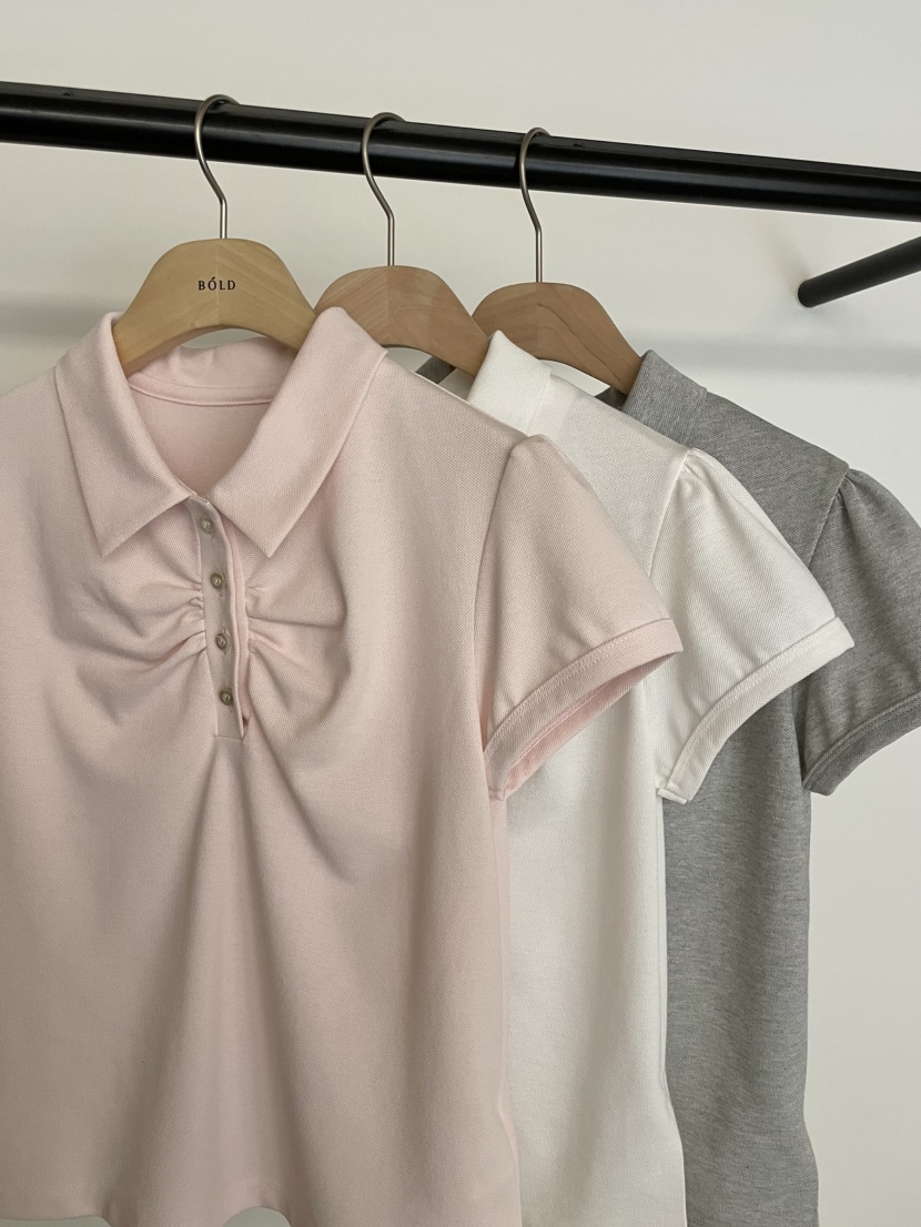 BOLD-A韓國㊣直郵東大門代購女裝新品時尚熱賣襯衫蕾絲衫褶皺RE BOLD襯衫/蕾絲衫