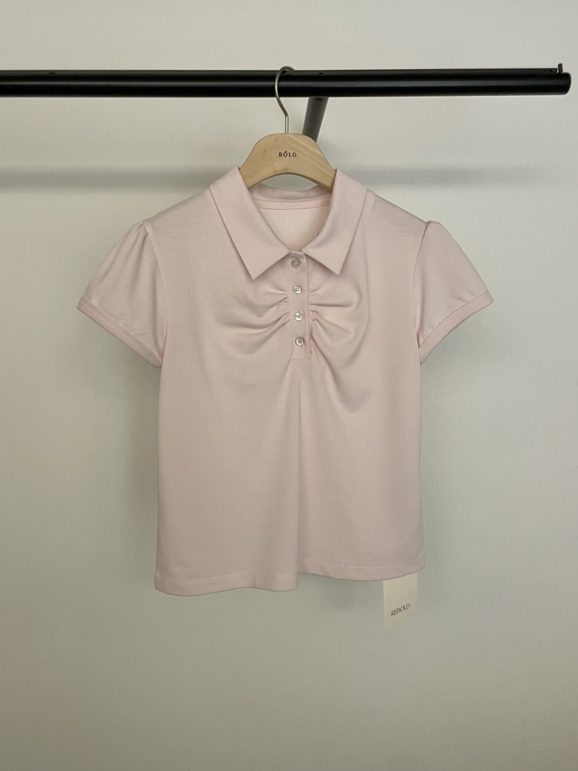 BOLD-A韓國㊣直郵東大門代購女裝新品時尚熱賣襯衫蕾絲衫褶皺RE BOLD襯衫/蕾絲衫