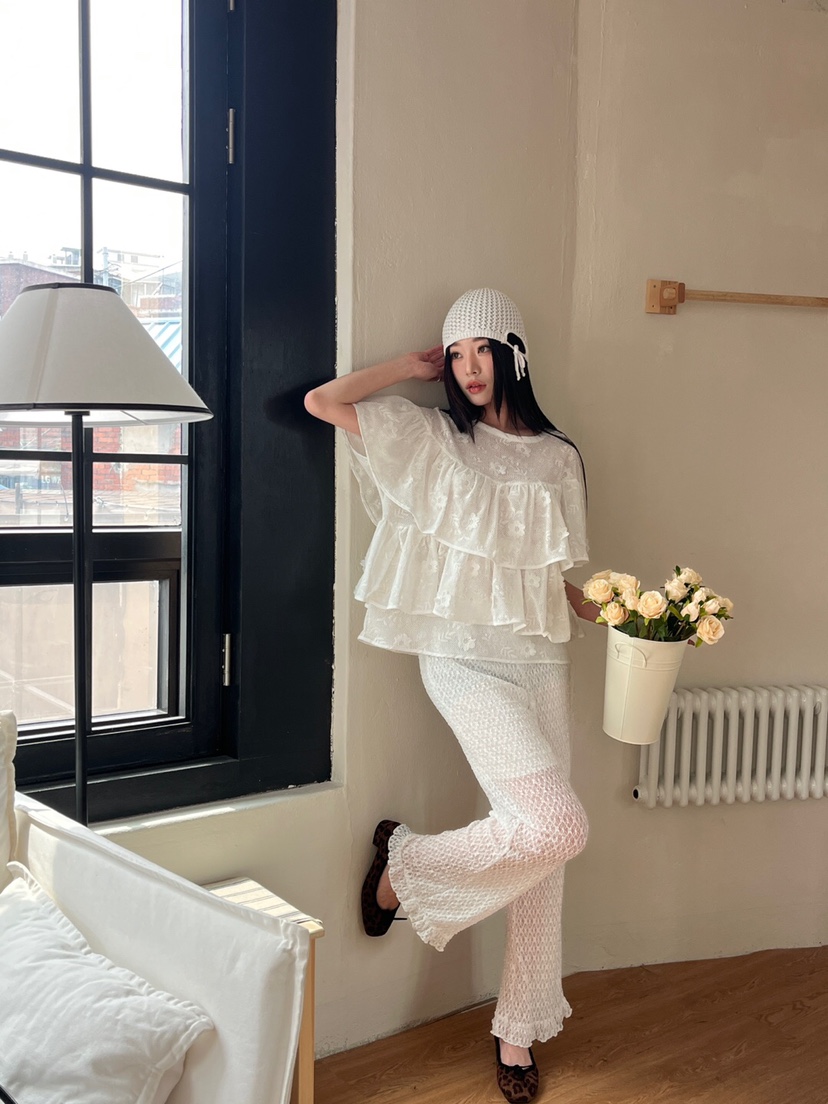 MAISONDEGLORY韓國直郵㊣東大門實拍女裝新款25春夏襯衫蕾絲衫MAISON DE GLORY襯衫/蕾絲衫