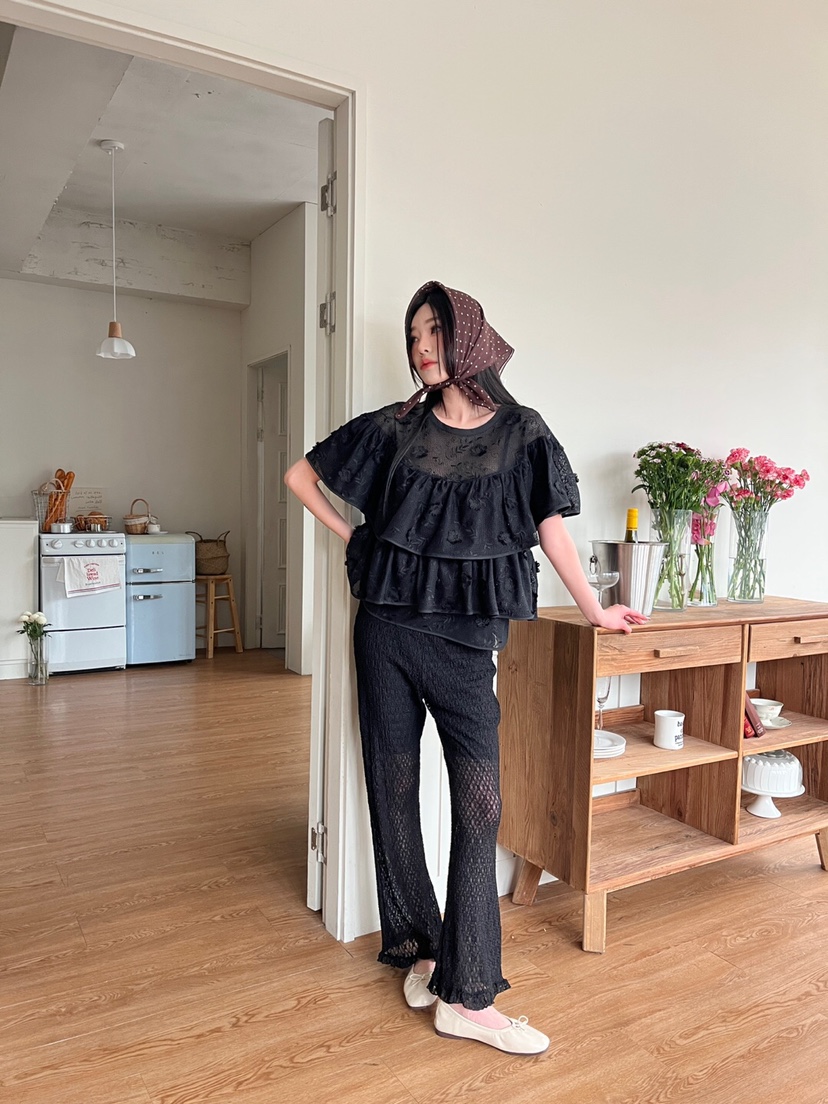 MAISONDEGLORY韓國直郵㊣東大門實拍女裝新款25春夏襯衫蕾絲衫MAISON DE GLORY襯衫/蕾絲衫