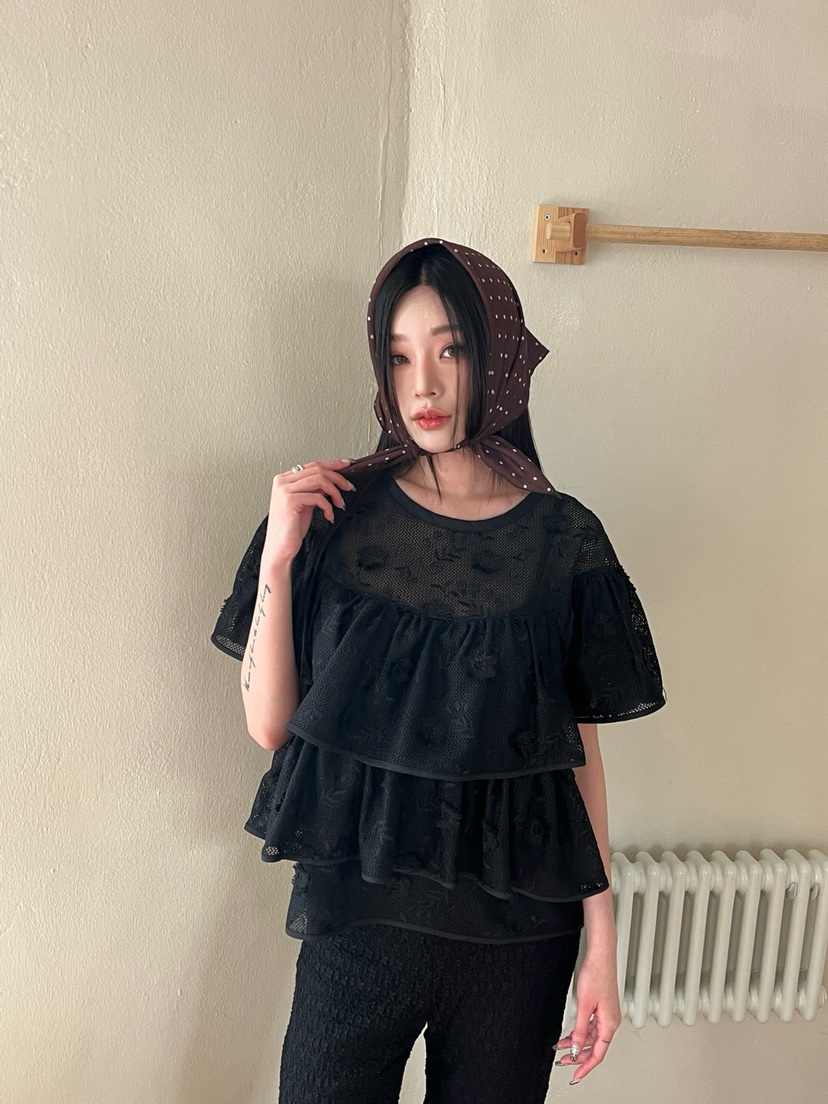 MAISONDEGLORY韓國直郵㊣東大門實拍女裝新款25春夏襯衫蕾絲衫MAISON DE GLORY襯衫/蕾絲衫