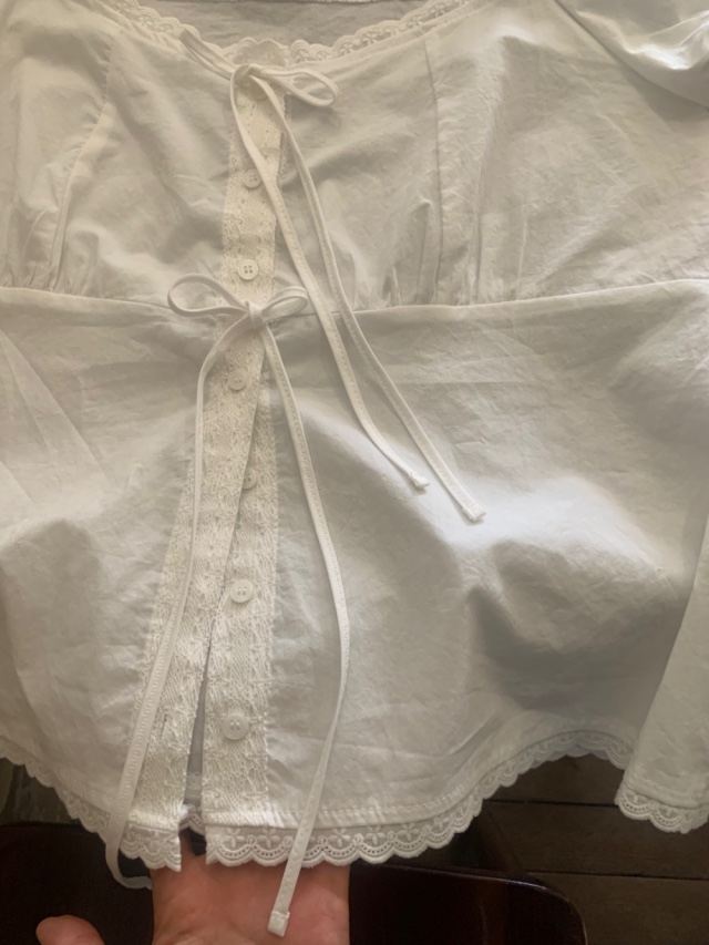 FRILL-T韓國直郵㊣女裝新款熱賣休閑時尚人氣25春夏襯衫蕾絲衫FRILL-T襯衫/蕾絲衫