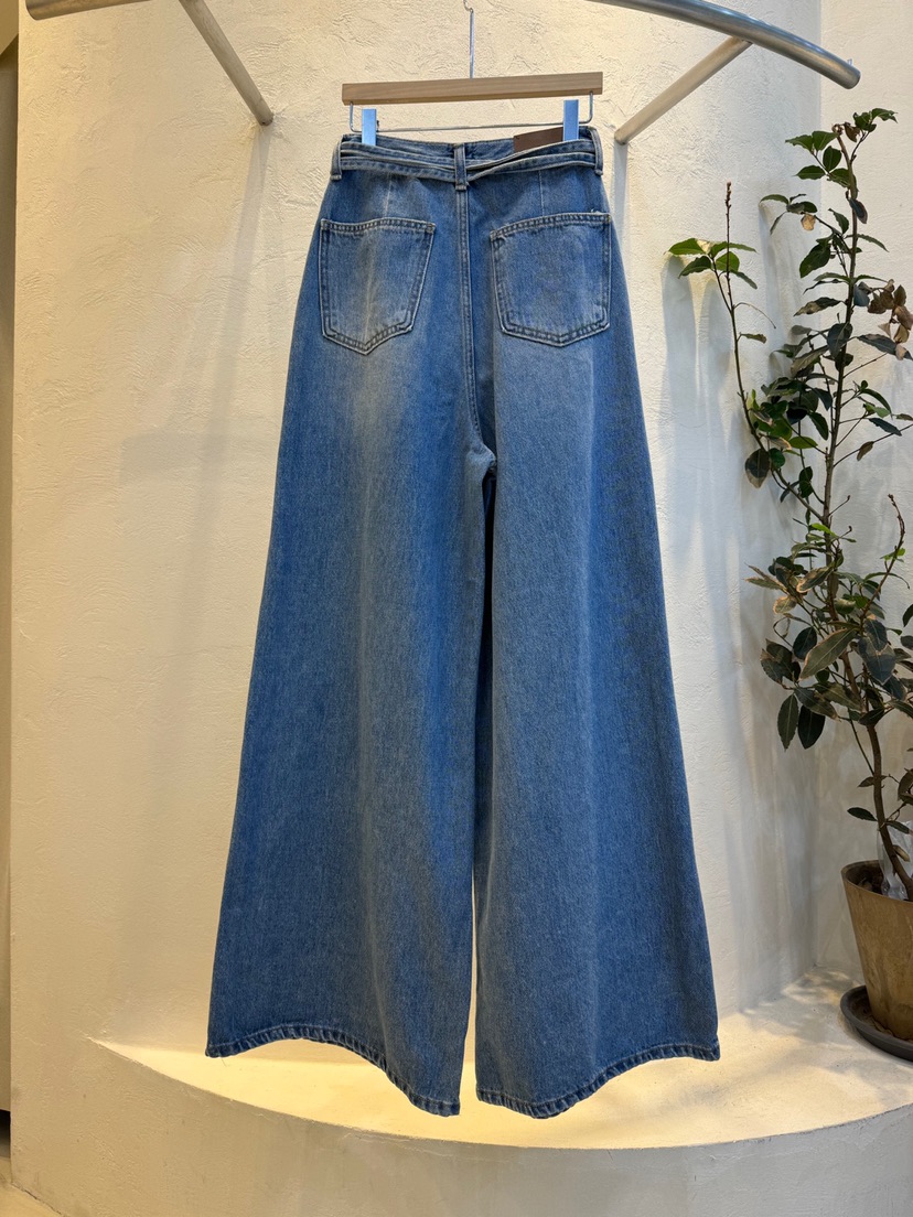 RIAH直郵韓國代購㊣女裝新品推薦時尚25春夏牛仔褲含腰帶打折RIAH牛仔褲