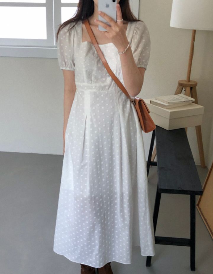 STAY HERE韓國㊣直郵東大門代購女裝新品時尚連衣裙蕾絲長款STAY HERE連衣裙