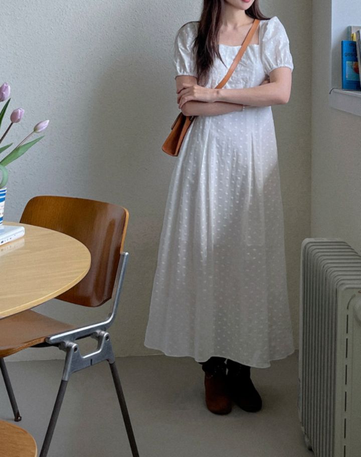 STAY HERE韓國㊣直郵東大門代購女裝新品時尚連衣裙蕾絲長款STAY HERE連衣裙