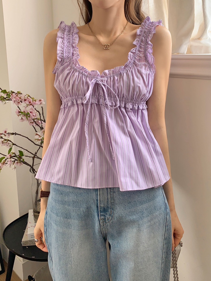 CRONG韓國㊣直郵東大門代購女裝新品25春夏熱賣休閑吊帶背心CRONG吊帶/背心