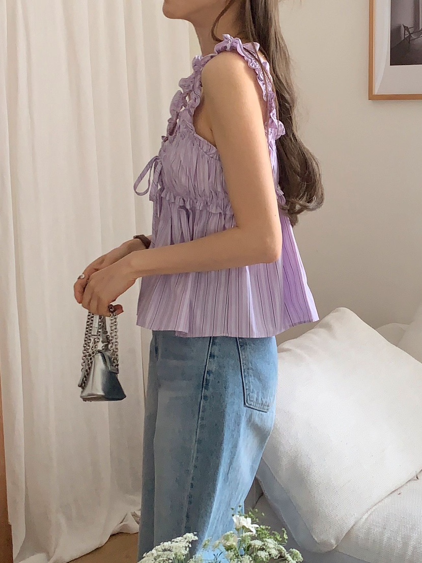 CRONG韓國㊣直郵東大門代購女裝新品25春夏熱賣休閑吊帶背心CRONG吊帶/背心