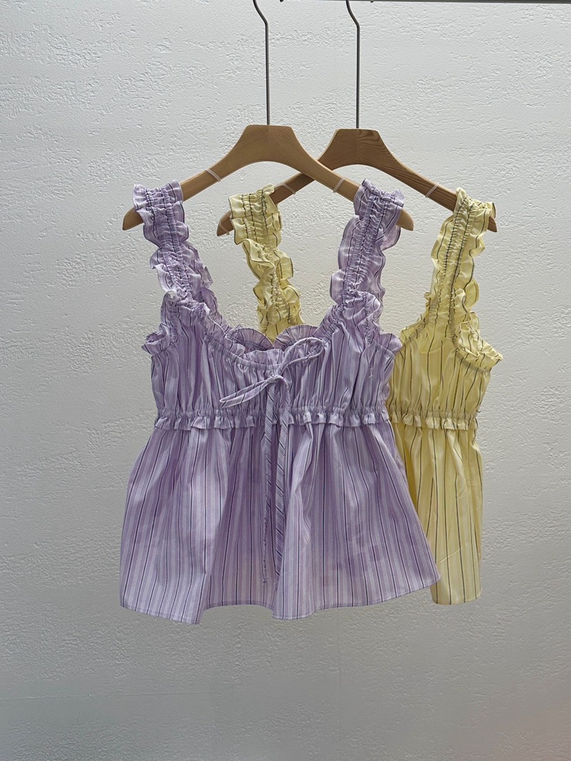 CRONG韓國㊣直郵東大門代購女裝新品25春夏熱賣休閑吊帶背心CRONG吊帶/背心圖色2左二色