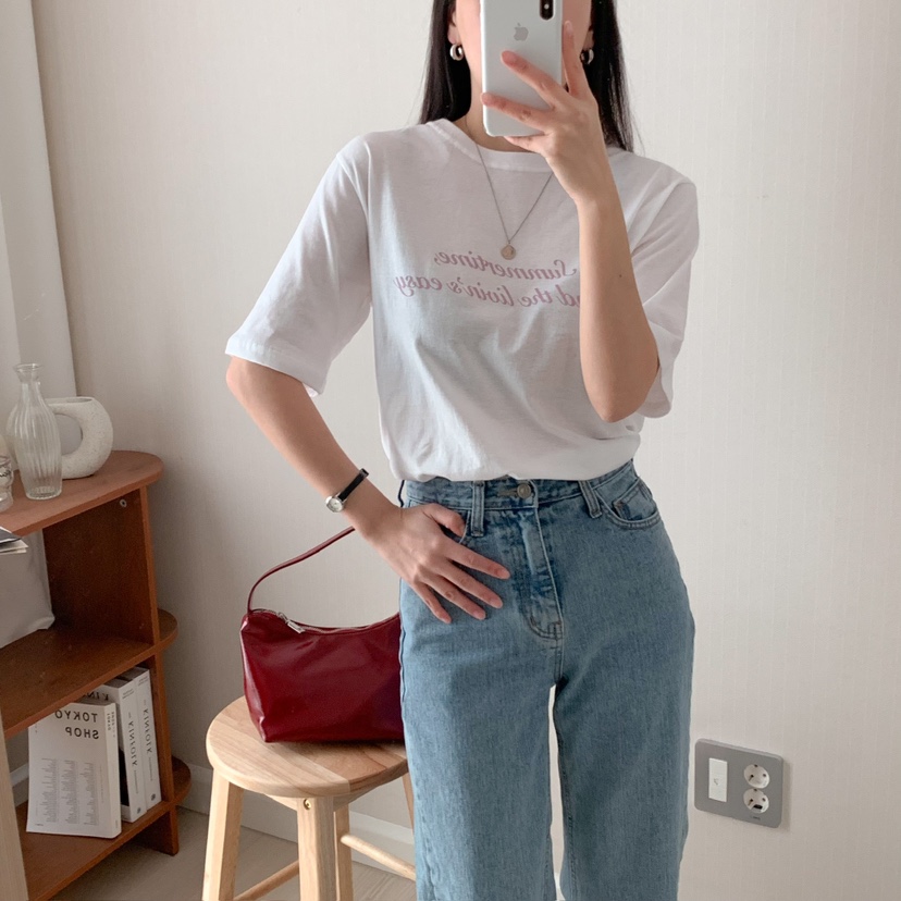 HELLO JINI韓國㊣直郵東大門代購女裝新品休閑時尚熱賣T恤HELLO JINIT恤