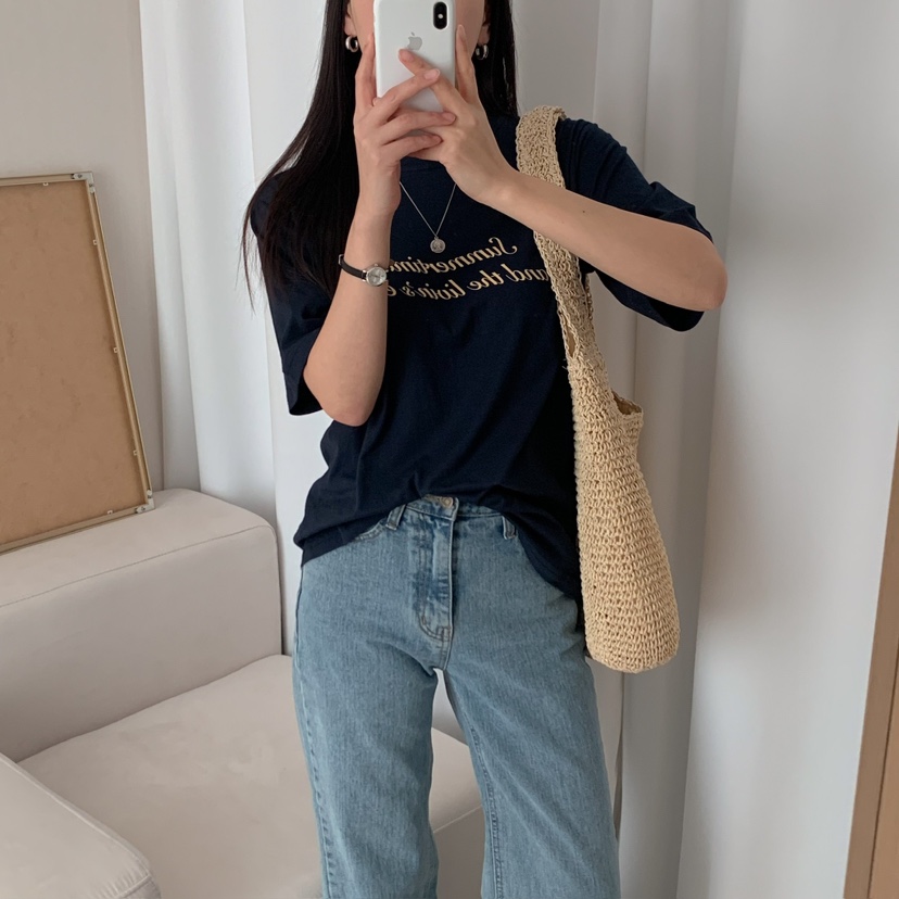 HELLO JINI韓國㊣直郵東大門代購女裝新品休閑時尚熱賣T恤HELLO JINIT恤