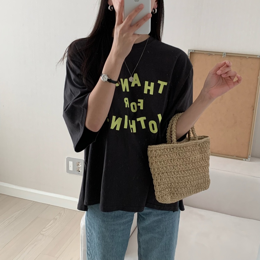 FROMJINI韓國直郵㊣女裝新品時尚熱賣25春夏推薦人氣休閑T恤FROMJINIT恤
