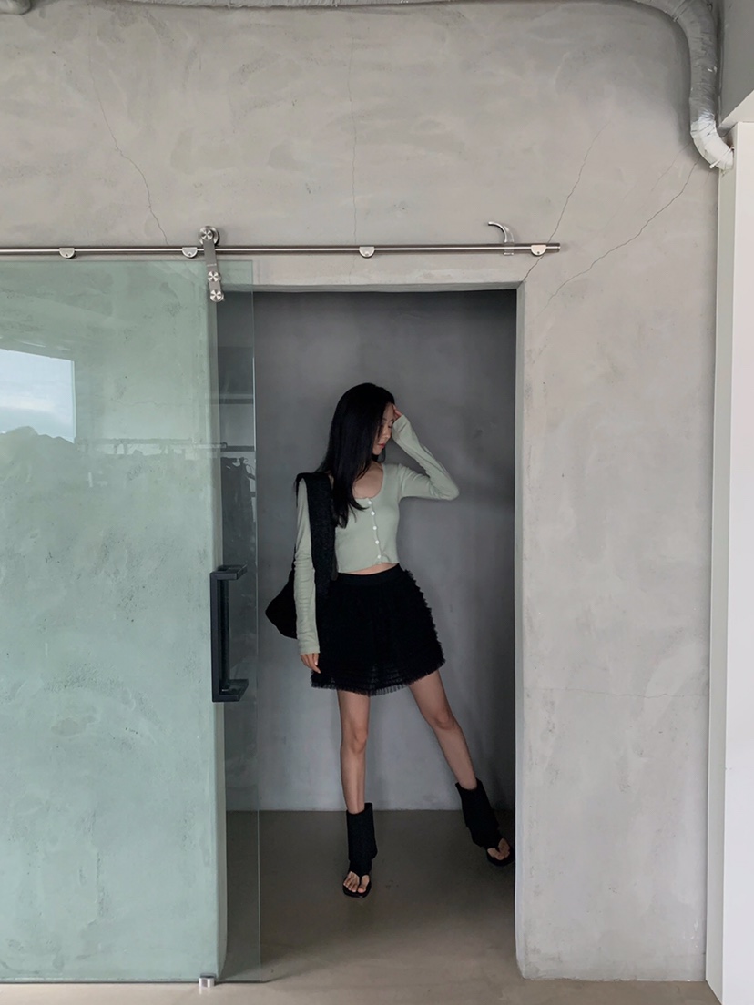 VERANDA直郵韓國代購㊣女裝新品休閑推薦人氣熱賣時尚25春夏短裙VERANDA短裙
