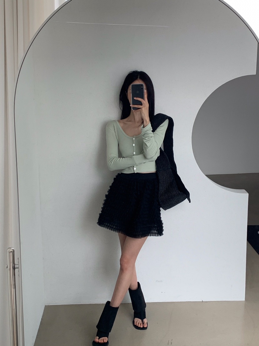 VERANDA直郵韓國代購㊣女裝新品休閑推薦人氣熱賣時尚25春夏短裙VERANDA短裙