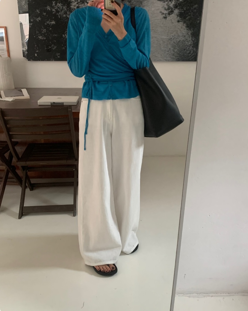 A Flan直郵韓國代購㊣女裝新款25春夏休閑人氣針織衫亞麻開衫AFN/A Flan針織衫