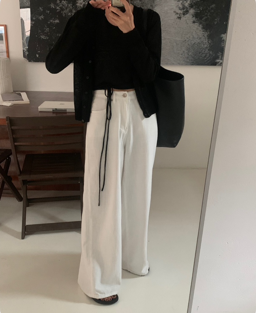 A Flan直郵韓國代購㊣女裝新款25春夏休閑人氣針織衫亞麻開衫AFN/A Flan針織衫