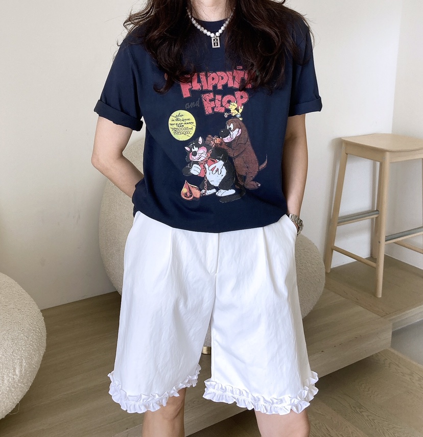 HANNA-A韓國㊣直郵東大門代購女裝新款時尚休閑25春夏人氣T恤HANNAT恤