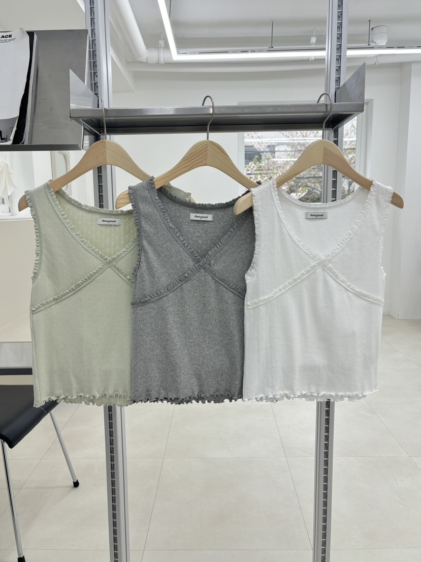 HOME GROUND直郵韓國代購㊣女裝新品熱賣休閑25春夏吊帶背心HOME GROUND吊帶/背心