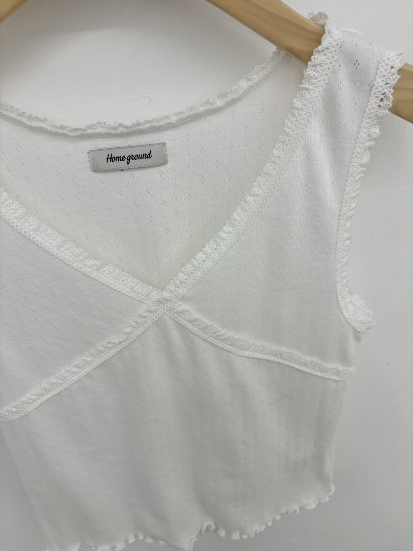 HOME GROUND直郵韓國代購㊣女裝新品熱賣休閑25春夏吊帶背心HOME GROUND吊帶/背心