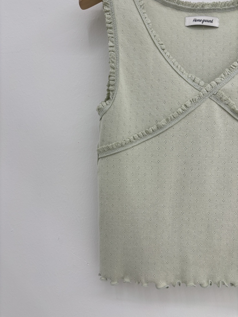 HOME GROUND直郵韓國代購㊣女裝新品熱賣休閑25春夏吊帶背心HOME GROUND吊帶/背心