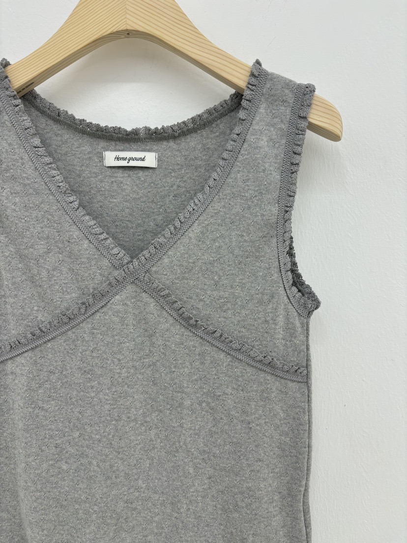 HOME GROUND直郵韓國代購㊣女裝新品熱賣休閑25春夏吊帶背心HOME GROUND吊帶/背心