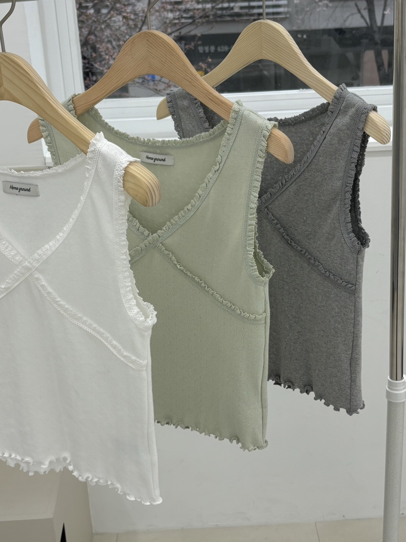 HOME GROUND直郵韓國代購㊣女裝新品熱賣休閑25春夏吊帶背心HOME GROUND吊帶/背心