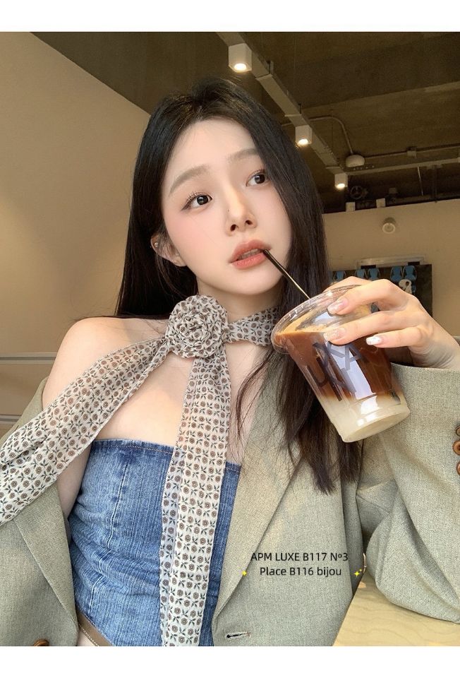 N3韓國直郵㊣東大門實拍女裝新款25春夏時尚休閑熱賣圍巾披肩N3圍巾/披肩