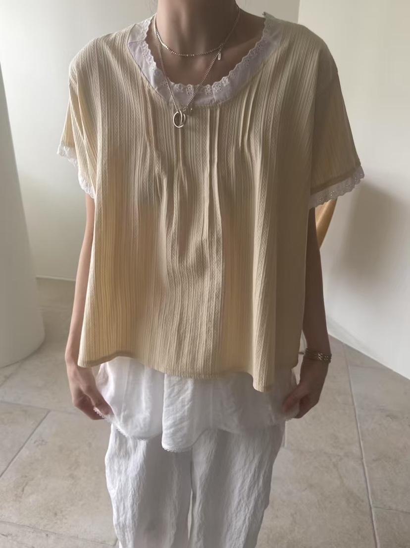 MINIMUZE韓國㊣直郵東大門代購女裝新品時尚熱賣襯衫蕾絲衫MINIMUZE襯衫/蕾絲衫