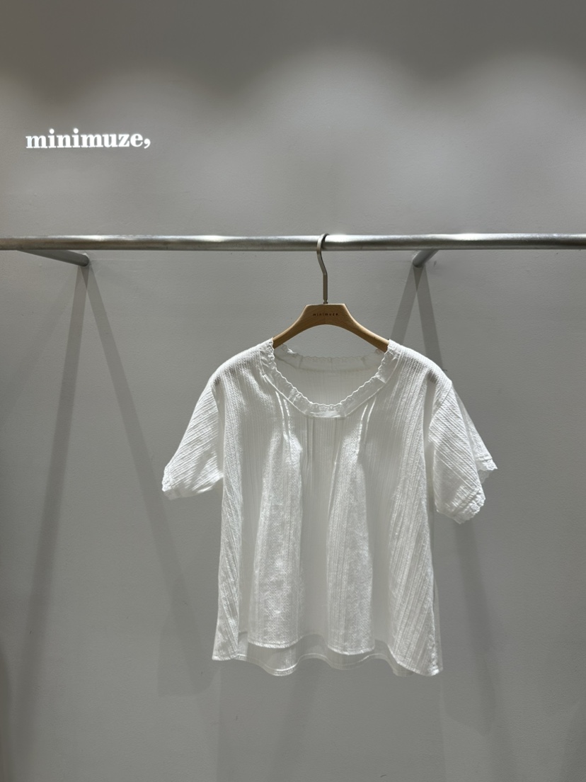 MINIMUZE韓國㊣直郵東大門代購女裝新品時尚熱賣襯衫蕾絲衫MINIMUZE襯衫/蕾絲衫圖色2