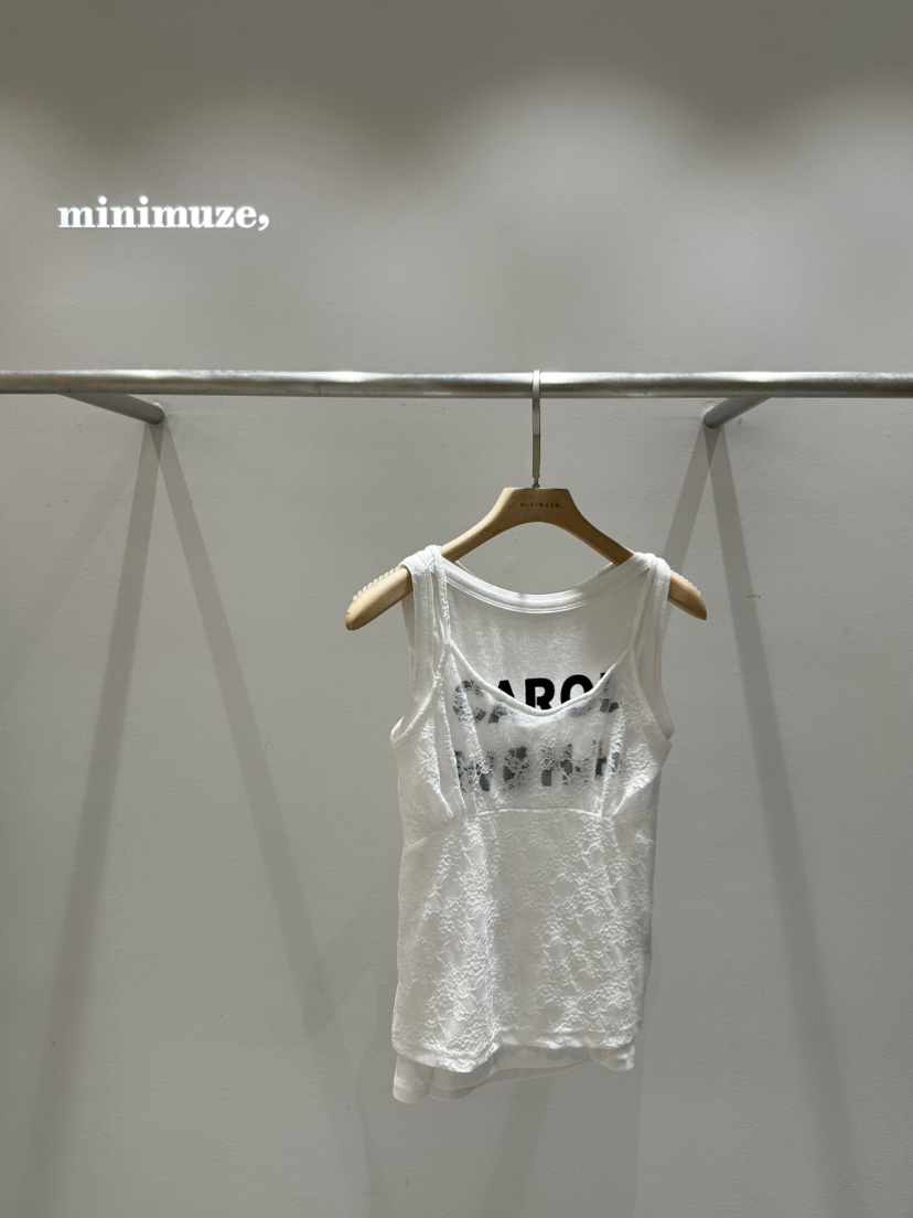 MINIMUZE韓國直郵㊣女裝新品人氣休閑推薦25春夏熱賣吊帶背心MINIMUZE吊帶/背心