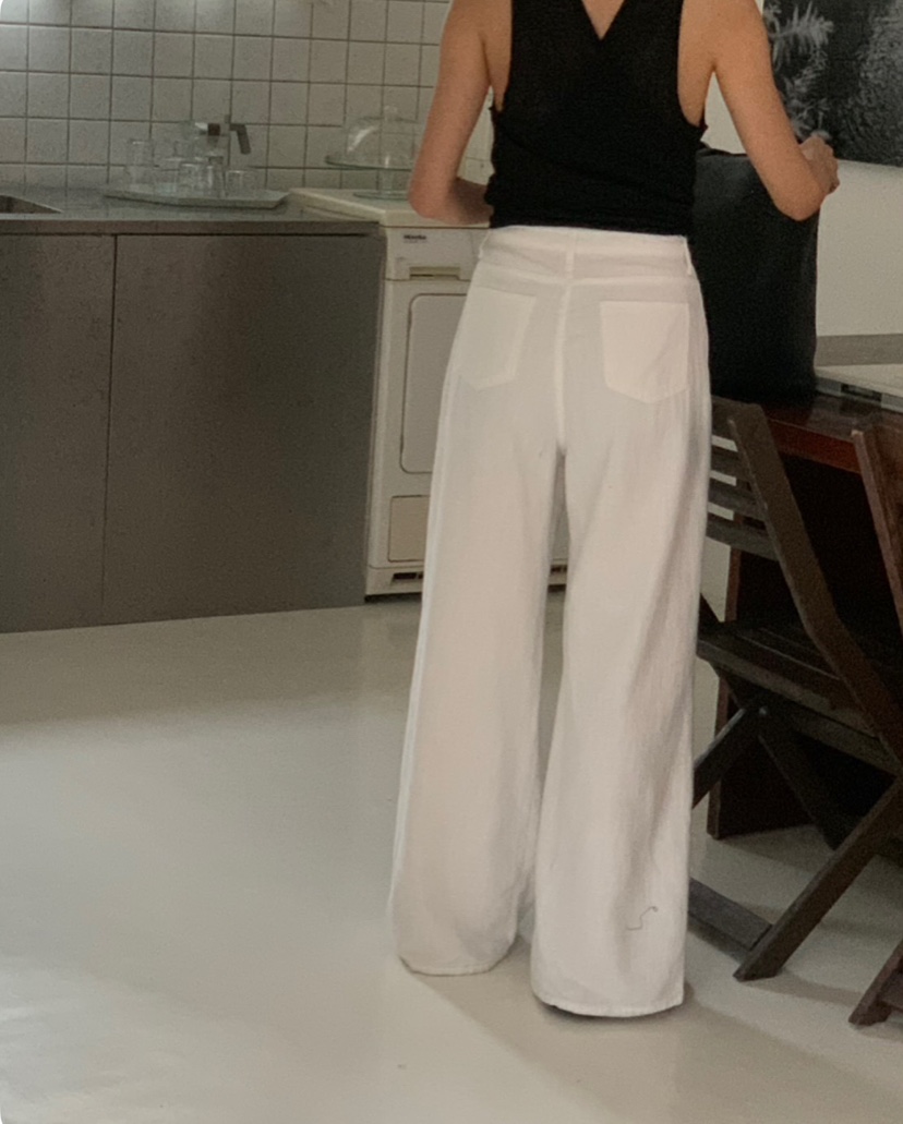 A Flan韓國直郵㊣東大門實拍女裝新款休閑人氣馬甲含腰繩亞麻AFN/A Flan馬甲