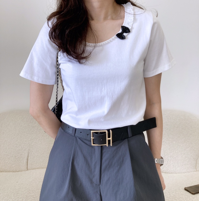HANNA-A韓國直郵㊣東大門實拍女裝新品時尚推薦人氣休閑T恤HANNAT恤