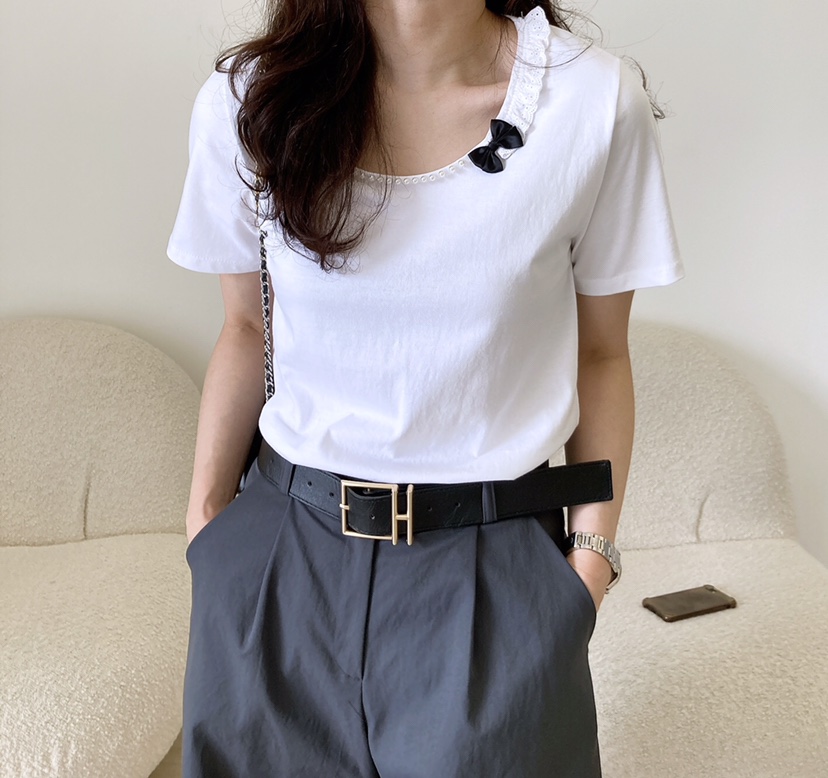 HANNA-A韓國直郵㊣東大門實拍女裝新品時尚推薦人氣休閑T恤HANNAT恤