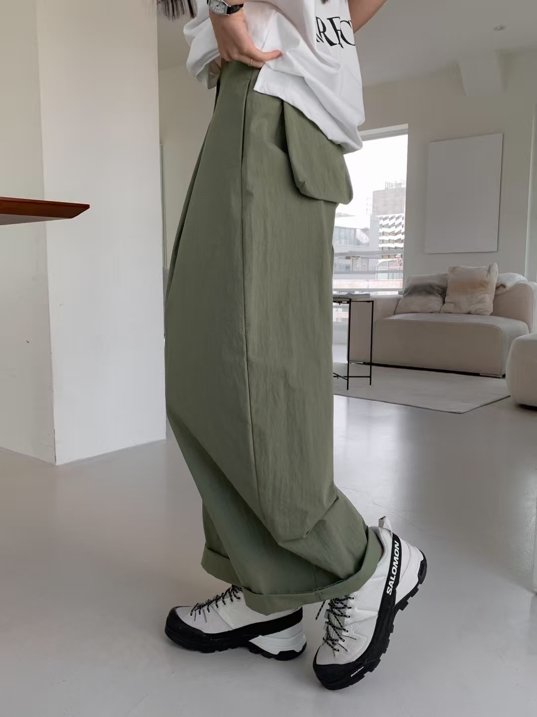 WADE韓國直郵㊣女裝新款推薦休閑人氣熱賣時尚25春夏休閑褲WADE休閑褲