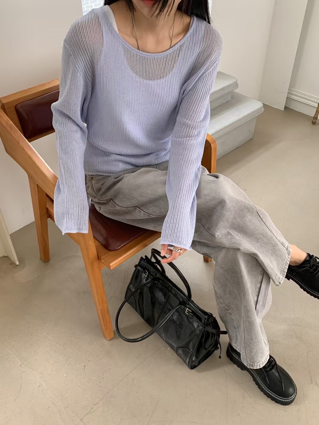 WADE韓國㊣直郵東大門代購女裝新款時尚25春夏人氣推薦針織衫WADE針織衫