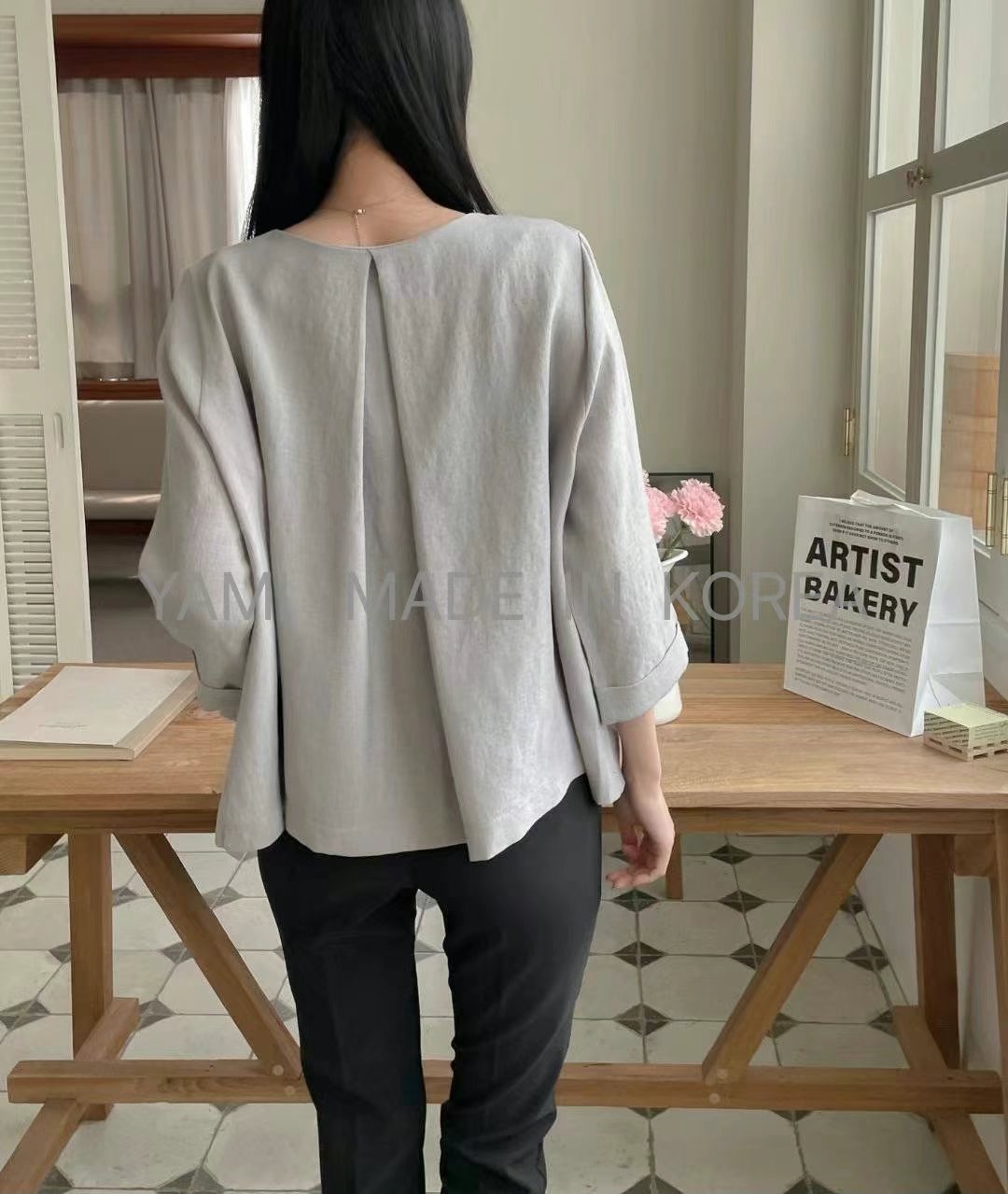 YAMI-야미-T直郵韓國代購㊣女裝新品休閑推薦人氣襯衫蕾絲衫YAMI襯衫/蕾絲衫