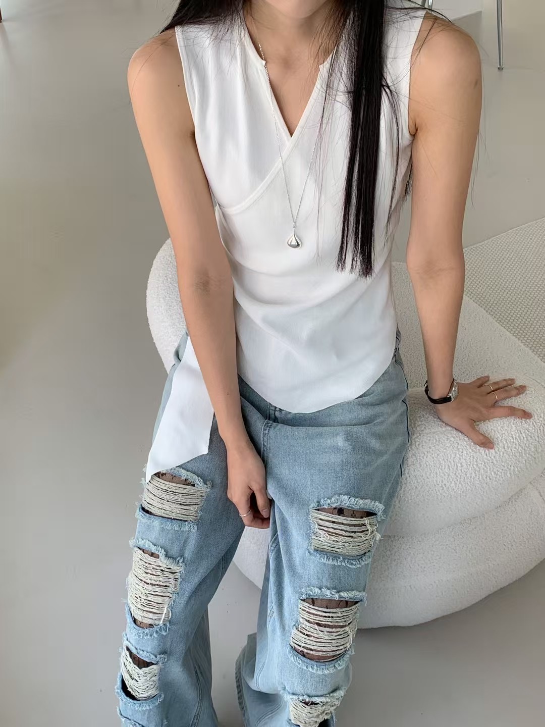 WADE韓國㊣直郵東大門代購女裝新品時尚熱賣人氣25春夏吊帶背心WADE吊帶/背心