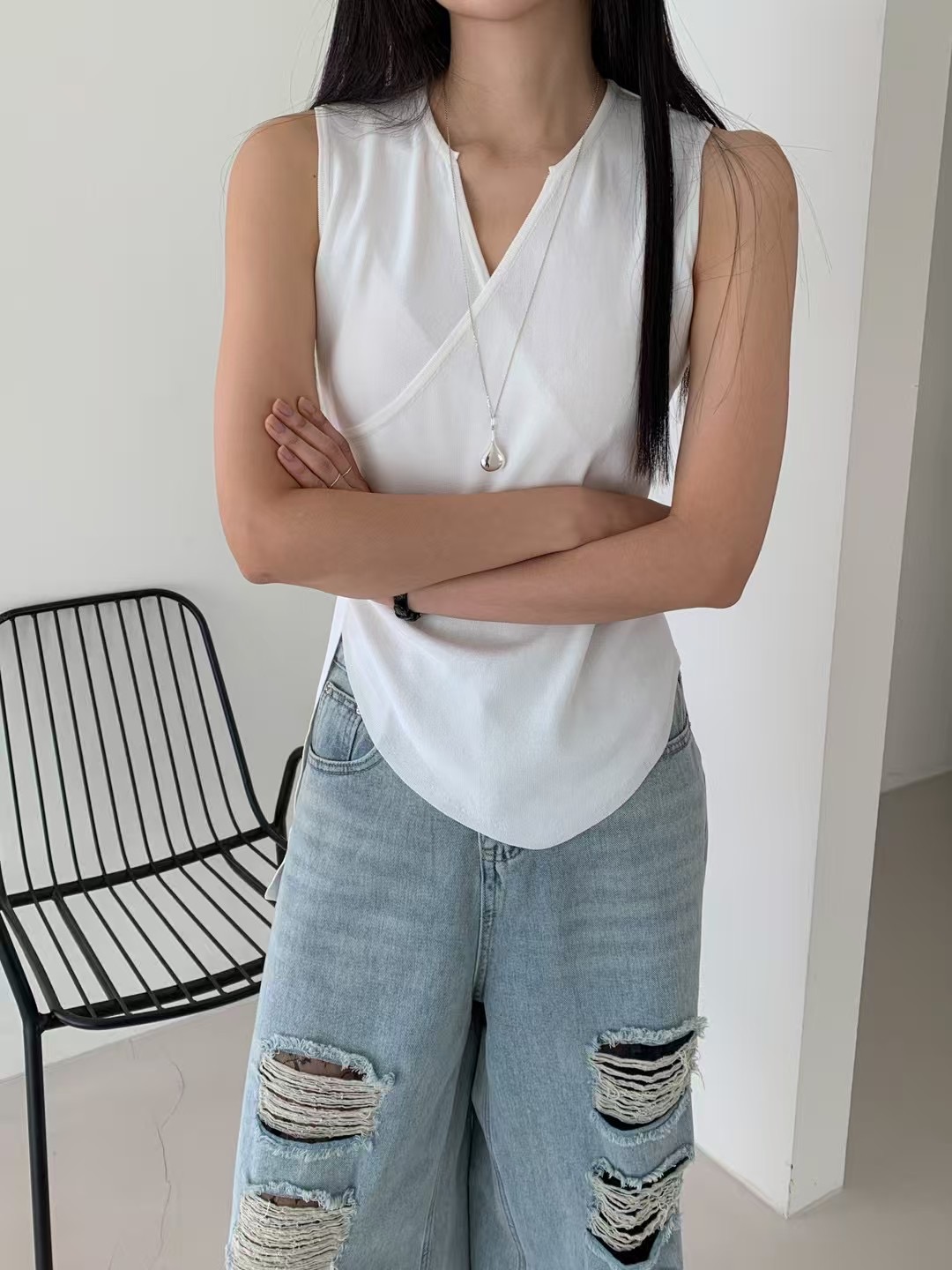 WADE韓國㊣直郵東大門代購女裝新品時尚熱賣人氣25春夏吊帶背心WADE吊帶/背心