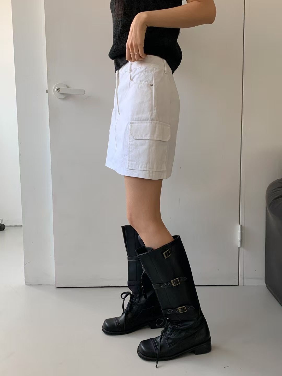 WADE韓國㊣直郵東大門代購女裝新款時尚休閑推薦熱賣25春夏短裙WADE短裙