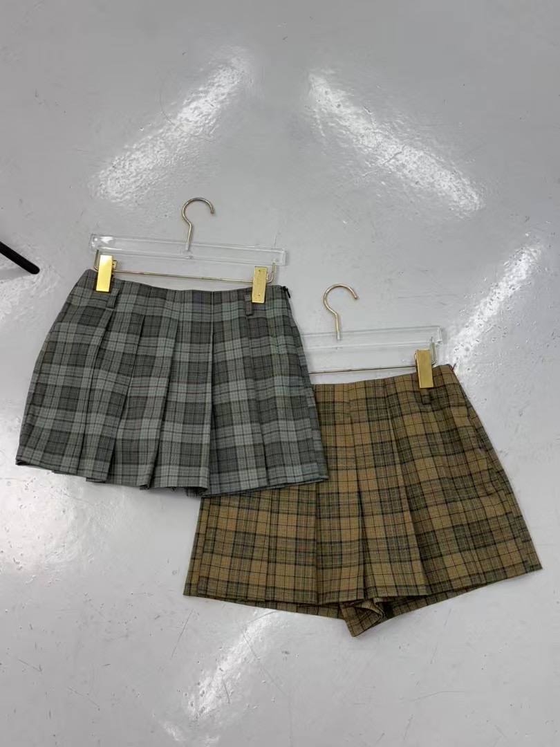 WADE韓國直郵㊣女裝新品25春夏休閑時尚推薦熱賣人氣短褲格紋WADE短褲